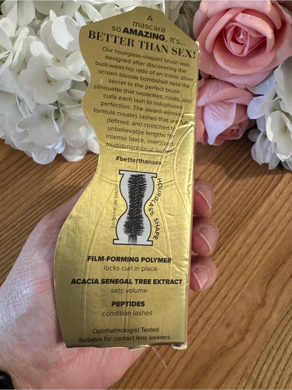 Too Faced Better Than Sex Mascara in Metallic Pink and Gold Box